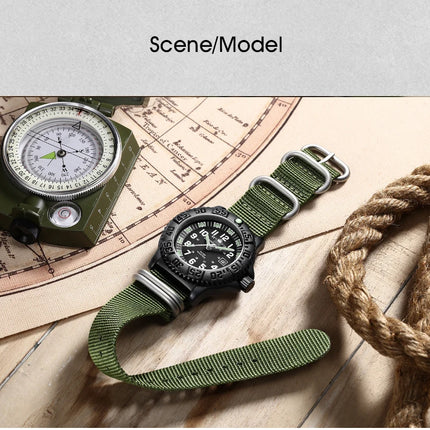 ADDIESDIVE Luxury Men Watch Luminous Dial 50m Water Resistance Date Display Outdoor Casual Men's Quartz Men Watch Nylon Strap