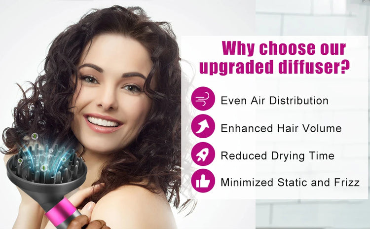 Diffuser Attachment for Dyson Two Airflow Dome Diffuser Modes for Airwrap Hs05 Hs03 Hs01 Hair Diffuser for Hair Drying
