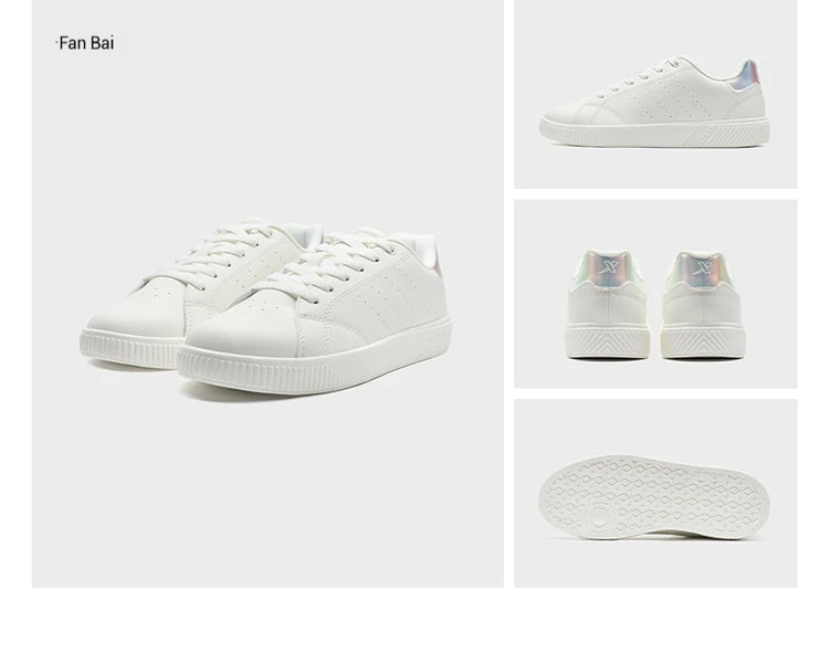 Xtep Scarpe da skateboard per donna 2025 Estate Leggero Durata Tempo libero Moda Lace Up Street Stlye Scarpe 874118310012