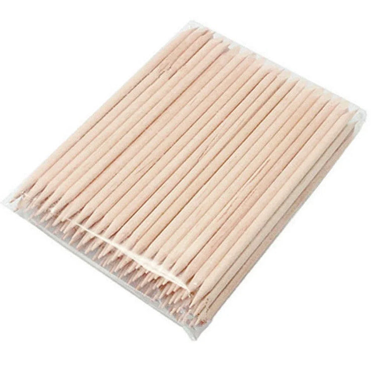 500/100Pcs Orange Wood Sticks for Nails BULK Double Sided Cuticle Pusher Remover Nail Art Manicure Pedicure Tool for Manicure Pe 2028