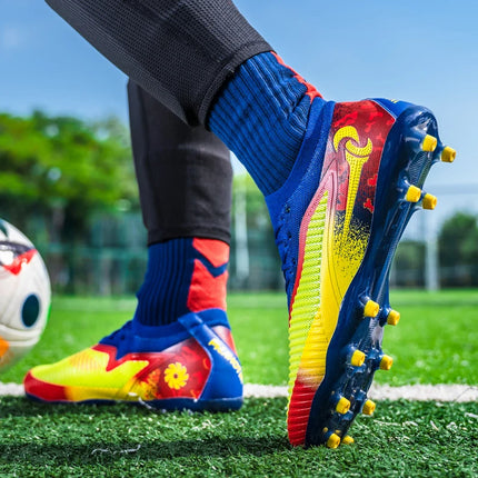 Nuovi Scarpini da Calcio per Uomo, Scarpe Sportive da Esterno per Ragazzi, Tacchetti Lunghi Antiscivolo Traspiranti, Scarpe da Calcio per Allenamento e Partite, Comode per Adulti