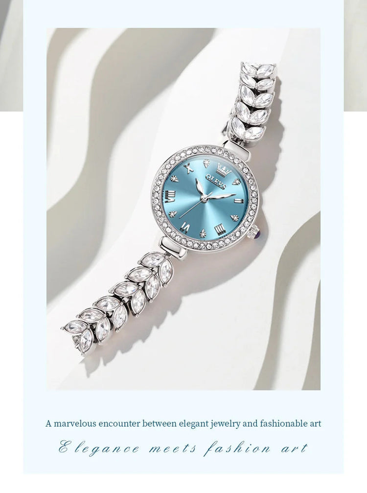 OLEVS 9971 orologio al quarzo per donna scala romana abito elegante orologio da donna moda impermeabile luminoso orologio a mano di lusso originale platinumshop