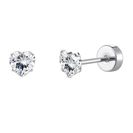2 pz/set In Acciaio Inox Cuore Luna Earbone Della Vite Della Vite Della Sfera Orecchini con perno per Le Donne di Modo Dell'orecchio Trago Cartilagine Body Piercing platinumshop