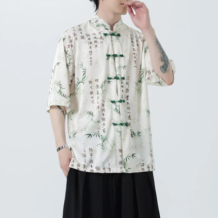 Camicie Stampate da Uomo, Stile Retrò Hawaiano, Traspiranti, Comode e Oversize con Maniche Corte