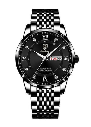 Men's watch with double calendar, waterproof, with night light, Korean edition, fashion watch, birthday gift for men, surprise