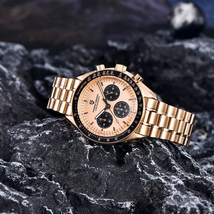 PAGANI DESIGN PD1701 Orologi da uomo di lusso in oro Orologi da polso al quarzo Cronografo VK63 Orologio da uomo AR Orologio con specchio in zaffiro Regali