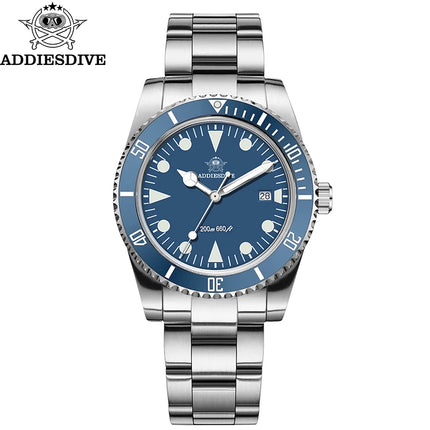 ADDIESDIVE New Gift Watch For Men AD2068 Quartz Watches 39mm Waterproof 200m Ceramic Bezel BGW9 Luminous Diving Leisure Wristwat
