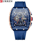 CURREN Orologio da uomo alla moda, marchio unico, design quadrato, lusso, nastro sportivo al quarzo, orologi da uomo impermeabili platinumshop