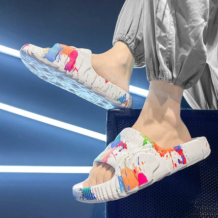 Scarpe estive da uomo Pantofole da spiaggia Scivoli antiscivolo in EVA all'aperto Moda donna Appartamenti Infradito Sandali casual Casa di lusso