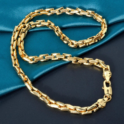Sunny Jewelry Set Classic placcato oro collana bracciale per donna uomo Luxury Punk rame Link catene collana braccialetto regalo platinumshop