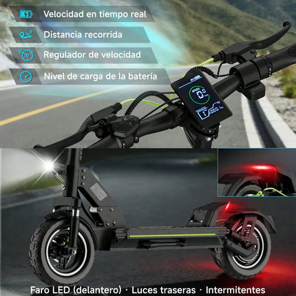 Monopattino elettrico TODIMART D5 D6 D6PRO 48V 18.2Ah 490W Max, velocità 24 km/h, autonomia 40-60 km, sospensioni a molla, connessione APP, monopattino elettrico fuoristrada per adulti