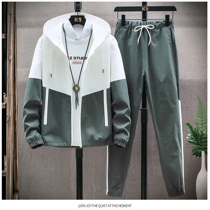 M-6XL-New-Men's-Sportswear-Set-from-Japan-South-Korea-Autumn-Casual-Wear-Men's-Hooded-Jacket-Leg-Tied-Pants-Trendy-Casual-Suit
