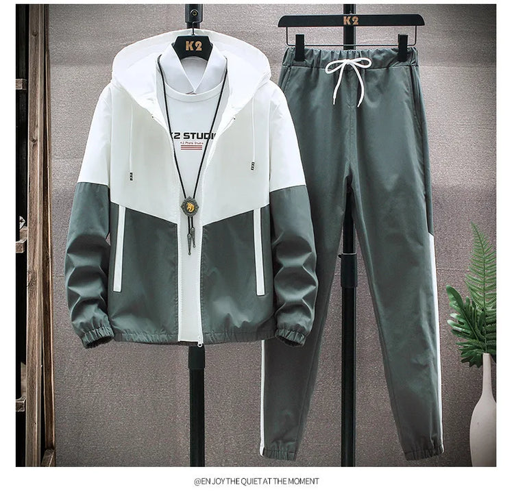 M-6XL-New-Men's-Sportswear-Set-from-Japan-South-Korea-Autumn-Casual-Wear-Men's-Hooded-Jacket-Leg-Tied-Pants-Trendy-Casual-Suit