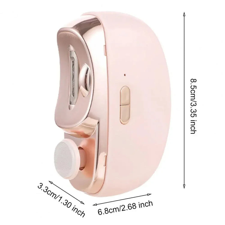 3-in-1 Electric Nail Trimmer for Seniors & Adults, Automatic Nail Clipper with Polishing, Rechargeable Safe Nail Cutter for Elderly Kids