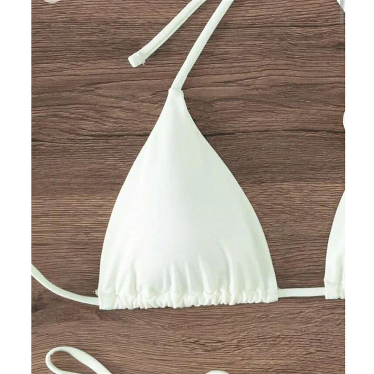 Costume da Bagno Sexy con Fiori e Fascia, Bikini a Perizoma 2025, Costumi da Bagno Donna con Lacci, Set Bikini Brasiliano, Biquini Mujer platinumshop