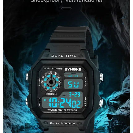 SYNOKE Military Digital Watches Men Sports cronografo luminoso impermeabile maschile orologi da polso elettronici Relogio Masculino platinumshop