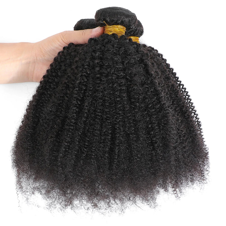 10-24inch Afro Kinky Curly Human Hair Bundle Deal Brazilian Afro Deep Jerry Curly Raw Virgin Human Hair Weave Hair Extension