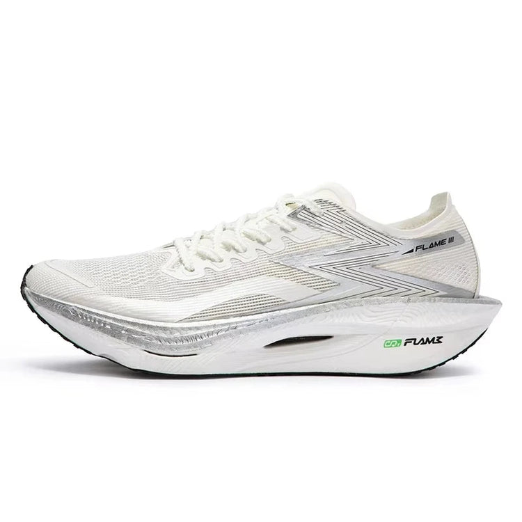 361 Degrees FLAME 3.0 Men Women Running Shoes Carbon Plate Racing Rebound Stable Breathable Wear-resistant Sneakers 672412207 PlatiNum