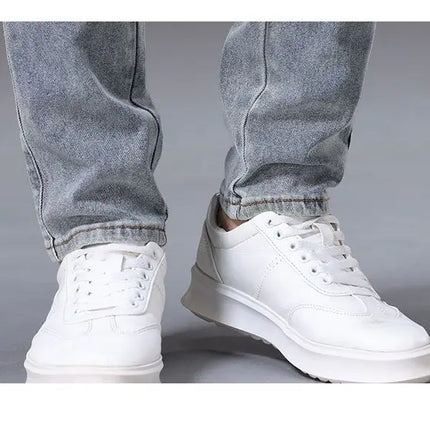 Men's Casual Jeans Vintage Straight Leg Elastic Slim Fit Autumn Winter Sweatpants Trousers Skinny Y2k Jeans Men's Cargo Pants