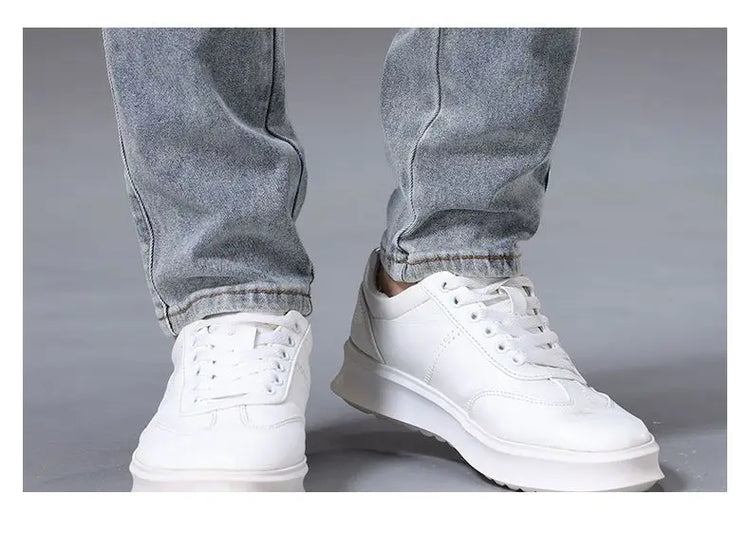 Men's Casual Jeans Vintage Straight Leg Elastic Slim Fit Autumn Winter Sweatpants Trousers Skinny Y2k Jeans Men's Cargo Pants