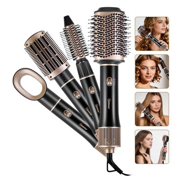 4‑in‑1 Multifunctional Hot Air Brush, One‑Step Hair Dryer, Straightener Curling Iron, Ionic Hot Comb for Salon‑Level Hairstyle