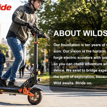 Monopattino Elettrico Wildstride ST2 Pro, Doppio Motore 1000W*2, Velocità 60km/h, Batteria 52V 20.8AH, Pneumatici Fuoristrada da 10'', Pieghevole per Adulti platinumshop