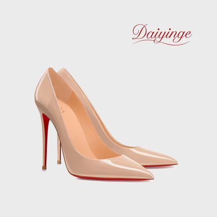 Tacchi da Donna 2026 Nuovi di Lusso Firmati di Alta Qualità con Suola Rossa, Tacchi Alti a Punta, Stiletto, Scarpe Eleganti Sexy da 12 cm