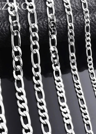 Wholesale 925 Sterling Silver Necklace 2-12mm Width 40-75cm Long Chain Lobster Clasp Men and Women Engagement Jewelry PlatiNum