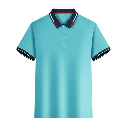 Men's short sleeve top daily casual short sleeve T-shirt with lapel casual short sleeve men's casual T-shirt