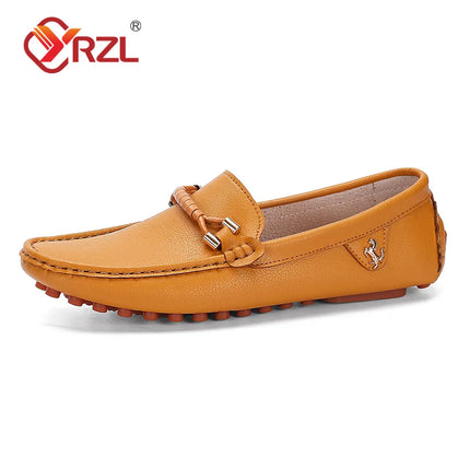 YRZL Mocassini da uomo Scarpe in pelle fatte a mano Scarpe da guida casual Scarpe slip-on Mocassini comodi di lusso Scarpe da uomo Taglie forti 37-48