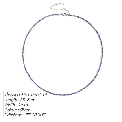eManco Fashion Crystal High Quality Stainless Steel Gold Plated Necklace Ladies Charming Accessories Gifts Wholesale PlatiNum