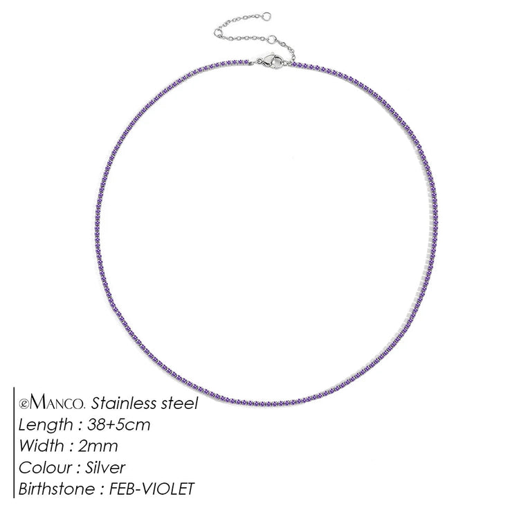 eManco Fashion Crystal High Quality Stainless Steel Gold Plated Necklace Ladies Charming Accessories Gifts Wholesale PlatiNum