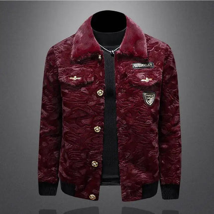 Winter Men Gold Mink Fur Thickened Sheepskin Water-Repellent One-Piece Collar Coat Mens Wool Trench Coat Manteau Homme Hiver
