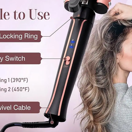 Curling Iron Set 5-in-1 Hair Curler with 3 Barrel Hair Crimper, Hair Straightener - Waver Heating Styling Tools for Women