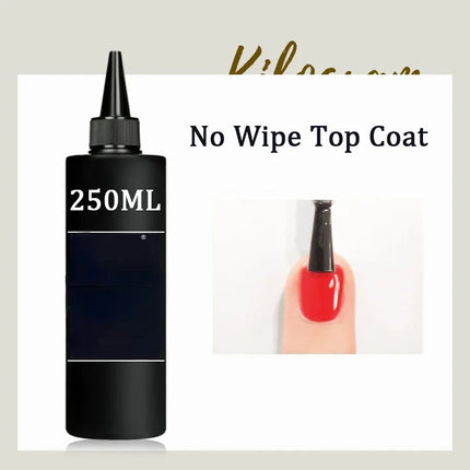 500/250g Base Gel No Wipe Top Coat High Quality Long Lasting Soak Off UV Gel Nail Polish Hybrid Gel Varnish Without Sticky Layer