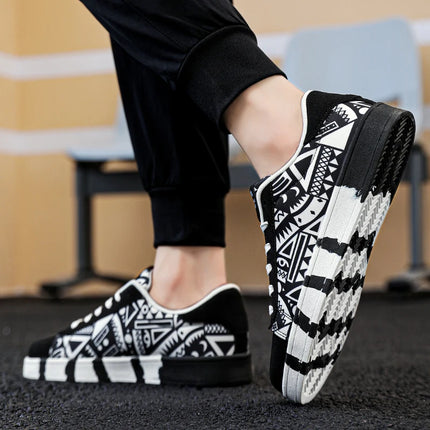 Nuove Scarpe Estive alla Moda per Uomo, Sneakers Sportive Antiscivolo da Passeggio, Scarpe Casual in Tela con Motivi, Zapatos Maschili