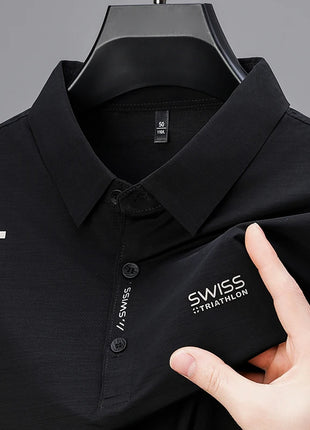 BROWON 2025 Été 2025 Tendances Polo T-shirt homme Manches courtes Anti-rides Col rabattu Mince Cool Business Tee Shirt Homme