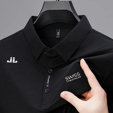 BROWON 2025 Summer 2025 Trends Polo Shirt Men's Short Sleeve Wrinkle-Resistant Turn-Down Collar Slim Cool Business Tee Shirt Homme