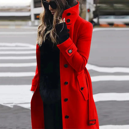 Slim Fit Wool Blend Women's Coat