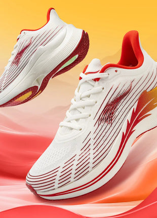 ONEMIX Scarpe da corsa da uomo per uomo Scarpe da passeggio per atletica leggera in mesh traspirante Scarpe da ginnastica da donna leggere rosse Scarpe da ginnastica sportive da uomo PlatiNum