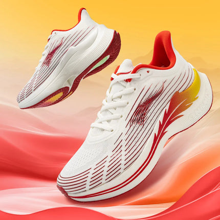ONEMIX Scarpe da corsa da uomo per uomo Scarpe da passeggio per atletica leggera in mesh traspirante Scarpe da ginnastica da donna leggere rosse Scarpe da ginnastica sportive da uomo PlatiNum