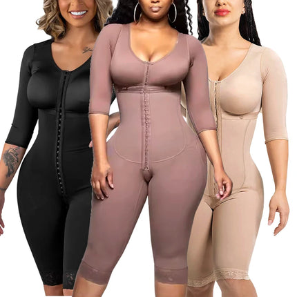 Guaine colombiane per tutto il corpo Shaper Tute ad alta compressione Postoperatorio Dopo il parto Lipo Braccio Vita più sottile Riducendo Shapewear