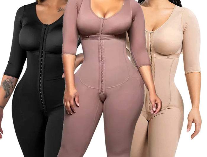Guaine colombiane per tutto il corpo Shaper Tute ad alta compressione Postoperatorio Dopo il parto Lipo Braccio Vita più sottile Riducendo Shapewear