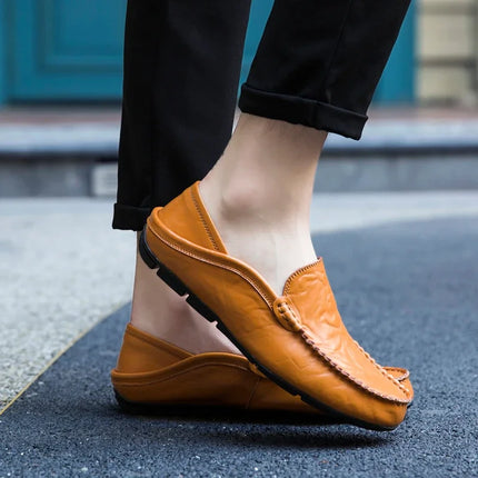 Scarpe da Uomo Casual in Pelle, Mocassini di Design, Slip-on, Scarpe da Barca di Alta Qualità, Chaussure Homme
