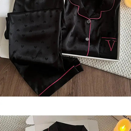 Pigiama floreale da donna della nuova estate Ragazze Estate Piccoli pantaloni freschi a maniche corte Abito da casa in raso di seta ghiacciata Foto reali platinumshop