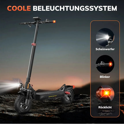 Monopattino elettrico per adulti T4 500W 48V 12.5AH, velocità massima 20KM/H, monopattino sportivo da 10 pollici, autonomia 40-45 km