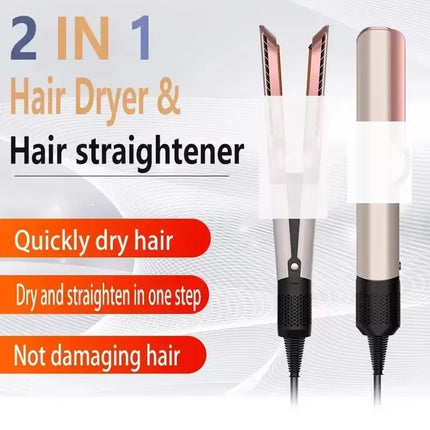 Tinsol 2-in-1 Air Hair Straightener And Dryer Negative Ion Hair Styler Long-Lasting Styling Tool Hairdryer Machine for Salon