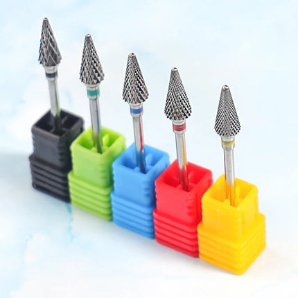 Carbide Large Cone Nail Drill Bits Electric Milling Cutter For Gel Polish Removal Grinding DIY Home Salon Manicure Pedicure Nail Art Accessories Supplies