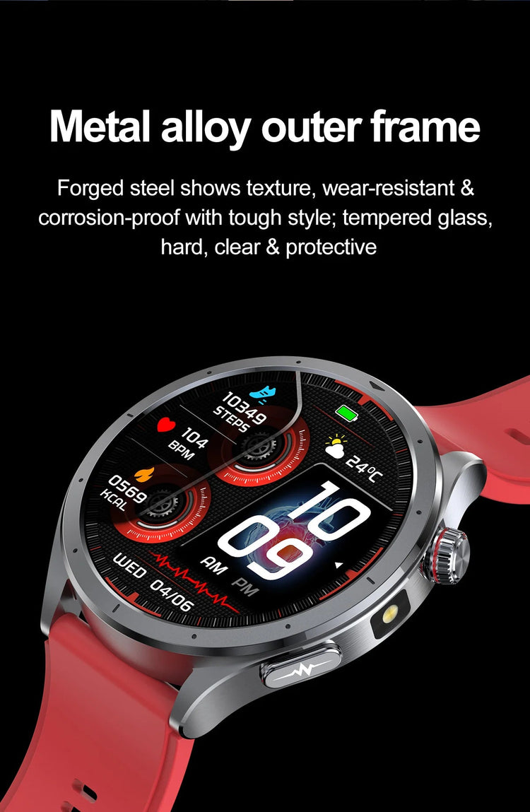 Nuovo Smartwatch 2026 per Analisi del Grasso Corporeo, ECG+PPG, Acido Urico, Pressione Sanguigna, Ossigeno nel Sangue, Orologio con Chiamate per Uomini e Donne platinumshop