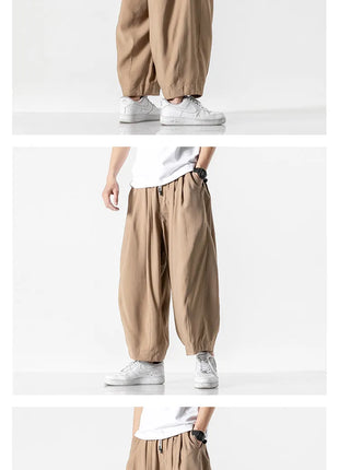 Men's Oversized Wide Leg Pants Comfortable Harajuku Style Joggers Casual Loose Fashion Elastic Waist Streetwear